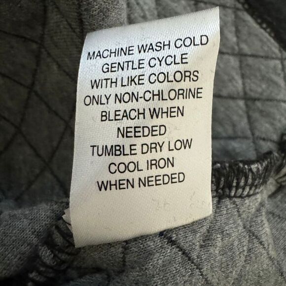 FLAG & ANTHEM Mens Quilted Snap Pullover Knit Dark Charcoal Gray NWT Medium - Picture 8 of 8